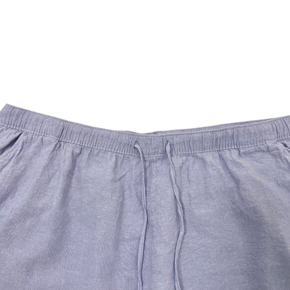 Tahari 100% Linen Pull On Shorts Summer Vacation Beach Lilac Purple size 2X - Picture 2 of 5